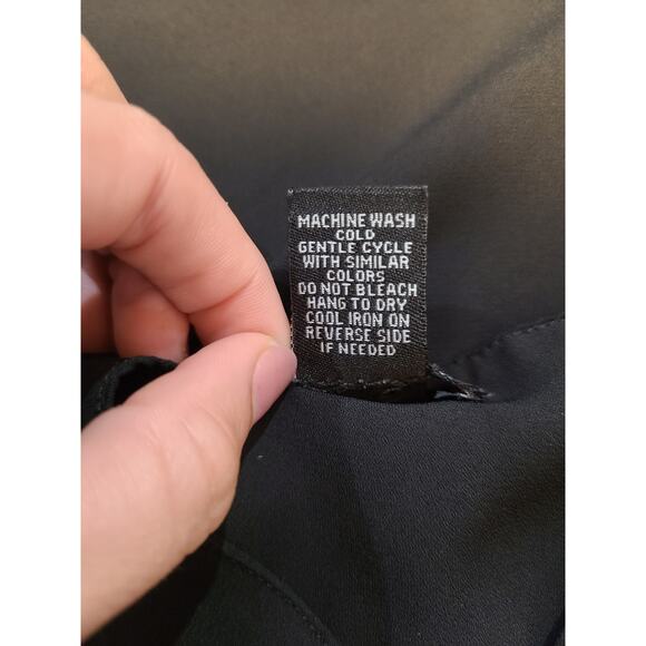 Rue21 medium women's sheer black partial zip up blouse - Picture 4 of 6